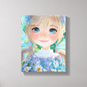 Fairy Blue colours art wall decor