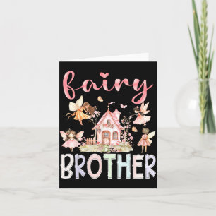 Fairy Brother Magical Floral Funny Birthday Girl F Card