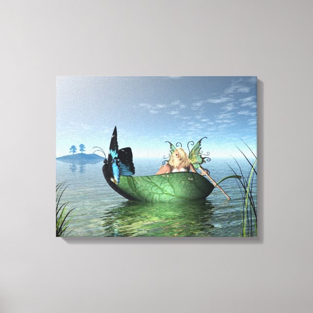 Fairy Butterfly Boat Canvas Print (Front)