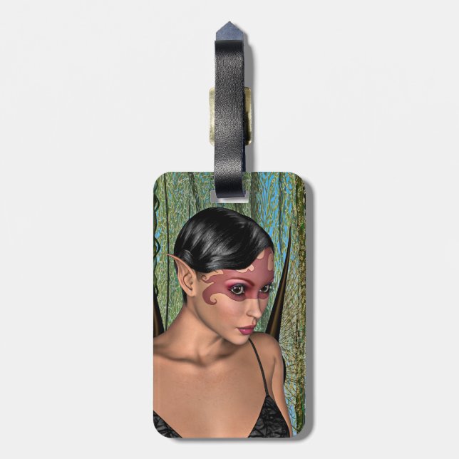 Fairy Butterfly Luggage Tag (Back Vertical)