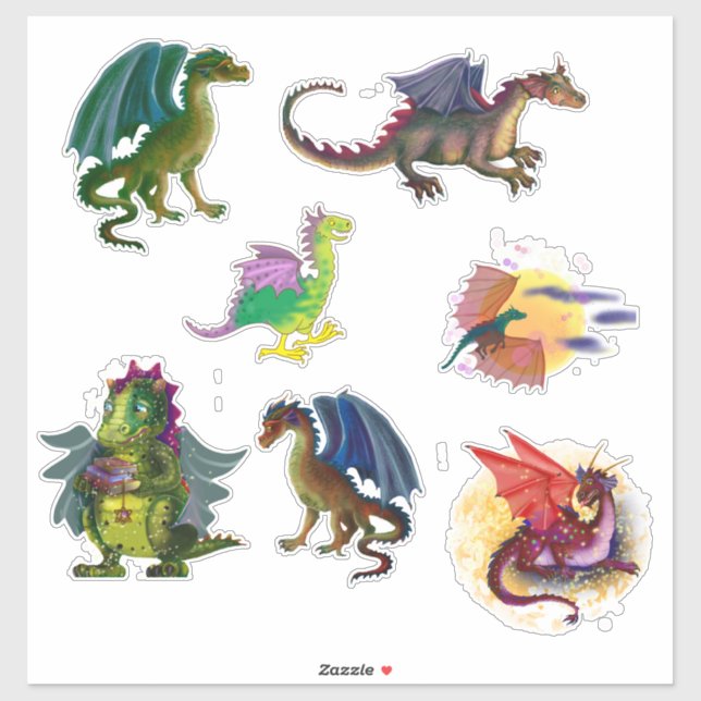 Fairy cartoon dragons (Sheet)