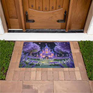 Fairy Castle of the Hidden Lavender Grove Doormat