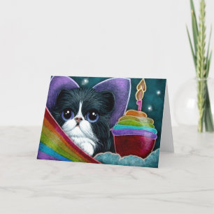 FAIRY CAT WITH BIRTHDAY CUPCAKE CUSTOMIZE CARD