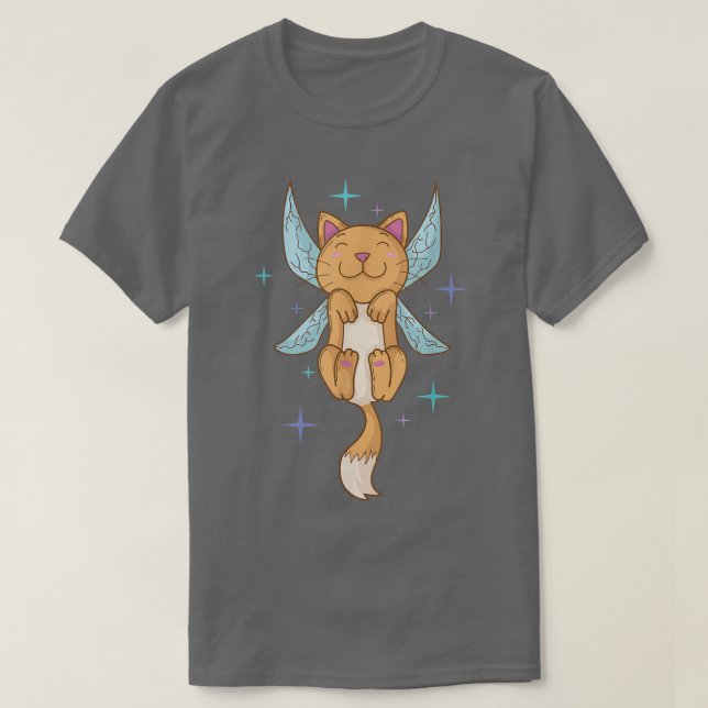 Fairy Cat with Wings  T-Shirt (Design Front)