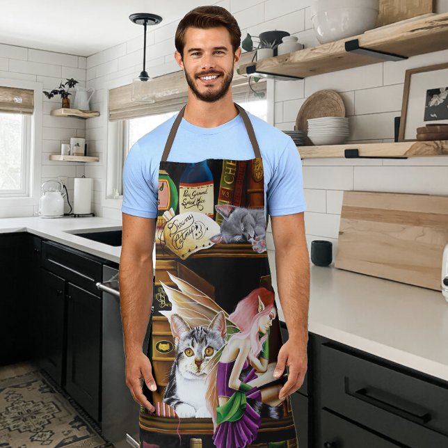 Fairy Cats Books Library Fantasy Apron (Creator Uploaded)