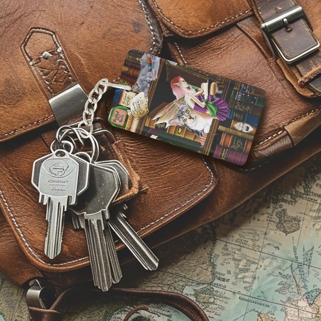 Fairy Cats Books Library Fantasy Keychain (Creator Uploaded)