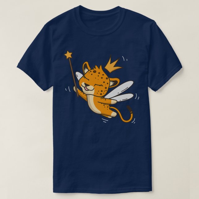 Fairy Cheetah Wildlife Mystical Animal Cheetah Fai T-Shirt (Design Front)