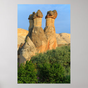 Fairy Chimneys at Sunset Poster