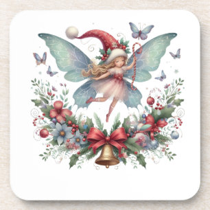 Fairy Christmas Butterfly  Coaster