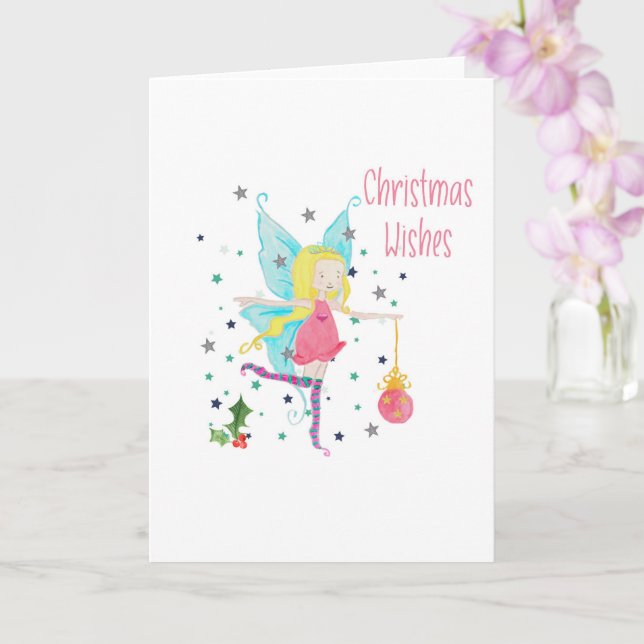 Fairy Christmas Card (Orchid)