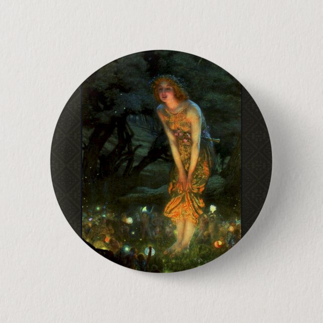 Fairy Circle Fairies Midsummer Eve 2 Inch Round Button (Front)