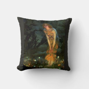 Fairy Circle Fairies Midsummer Eve Throw Pillow