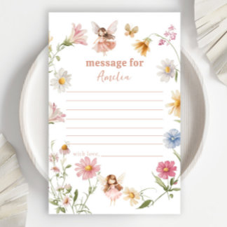 Fairy Colourful Widflower 1st Birthday Message