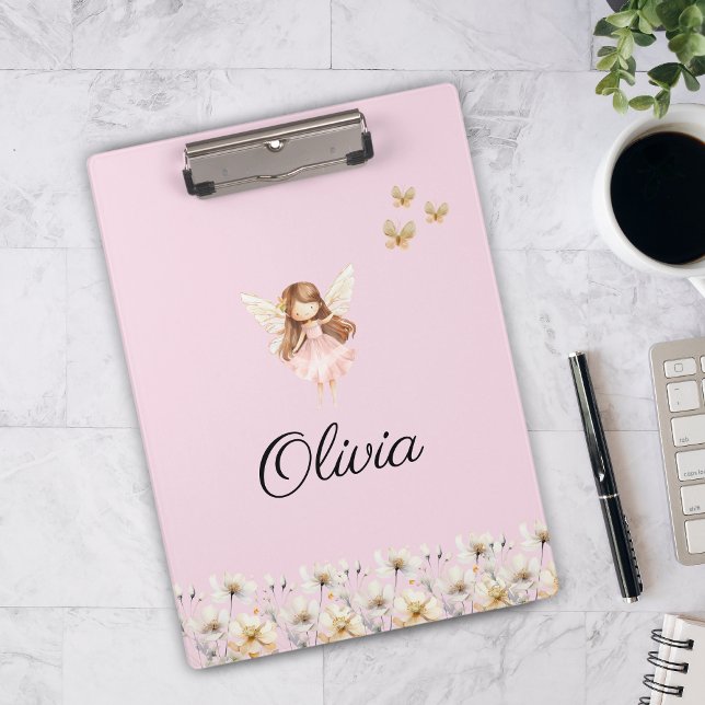 Fairy Cute Garden Enchanted Personalized Name Clipboard (Creator Uploaded)