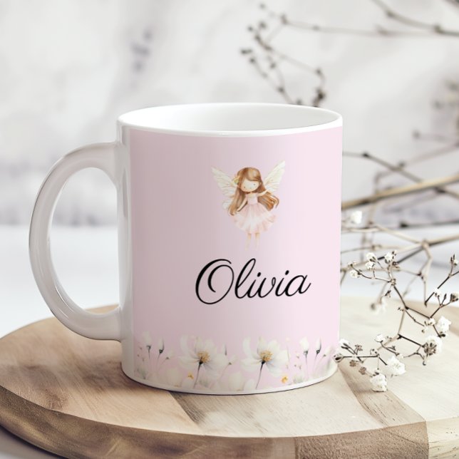 Fairy Cute Garden Enchanted Personalized Name Coffee Mug (Creator Uploaded)