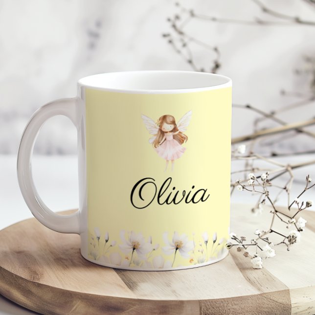 Fairy Cute Garden Enchanted Personalized Name Coffee Mug (Creator Uploaded)