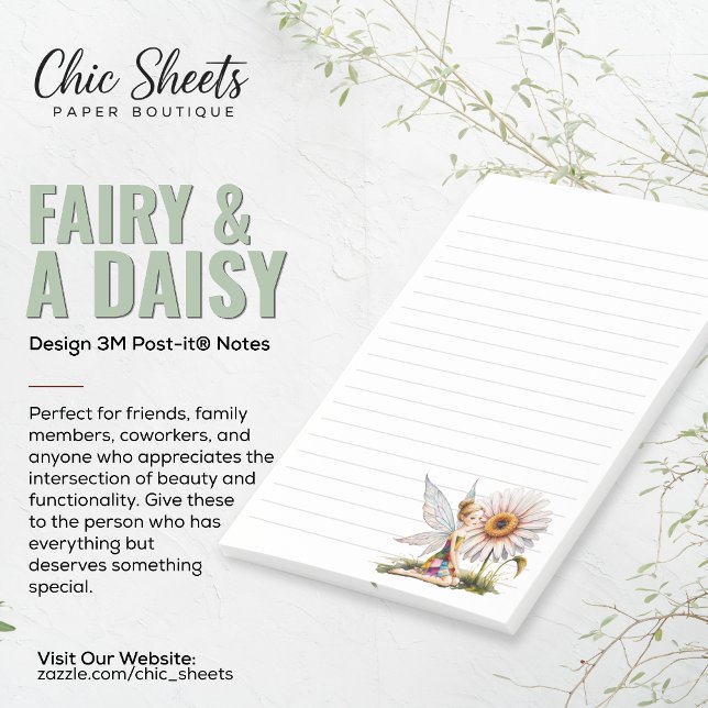 Fairy & Daisy Design Lignes Notes Post-it® 3M (Créateur téléchargé)