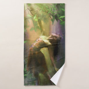 FAIRY DANCING IN THE LIME LIGHT BATH TOWEL