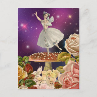 Fairy Dancing on a Mushroom Postcard
