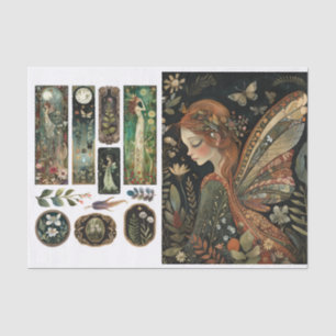 Fairy Decoupage with Sm. Designs Tissue Paper