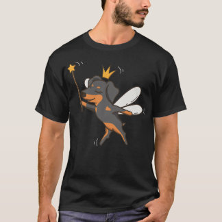 Fairy Dobermann Dog Mystical Pet Dobermann Fairy L T-Shirt