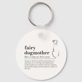 Fairy Dogmother Definition Key Ring, Dog Mom Gifts Keychain