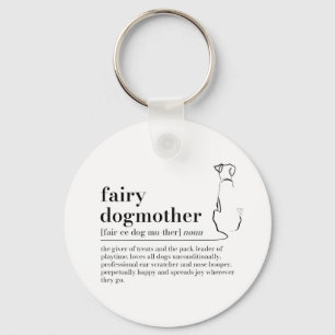 Fairy Dogmother Definition Key Ring, Dog Mum Gifts Keychain