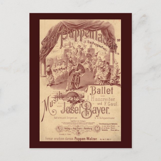 Fairy Doll Ballet - Die Puppenfee - Josef Bayer Postcard (Front)