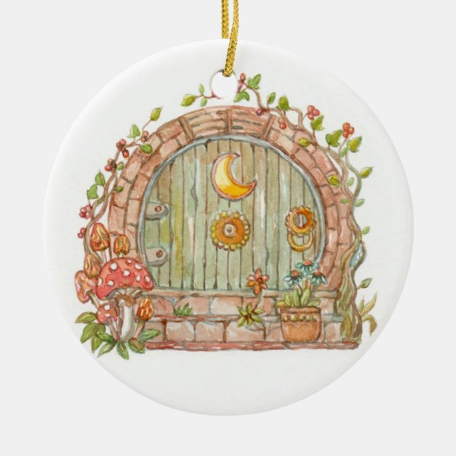 Fairy Door Ceramic Ornament (Front)