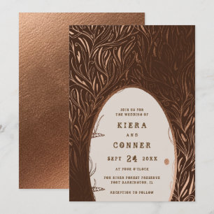 Fairy Door Irish Folklore Fairytale Tree Wedding Invitation