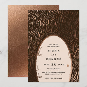 Fairy Door Irish Folklore Fairytale Tree Wedding Invitation