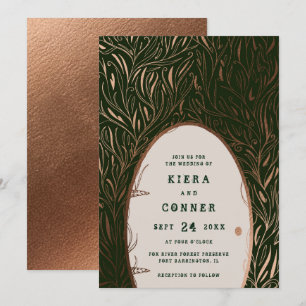 Fairy Door Irish Folklore Fairytale Tree Wedding Invitation
