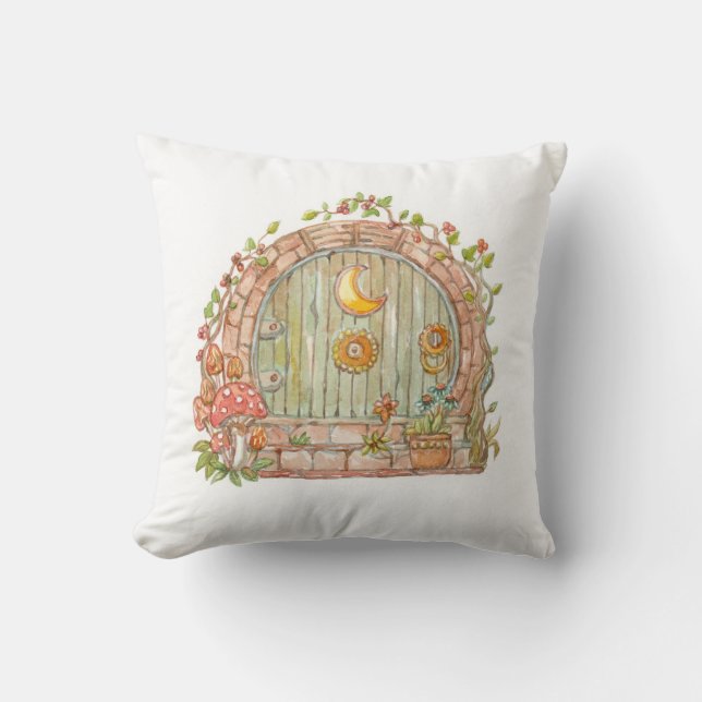 Fairy Door Throw Pillow (Front)