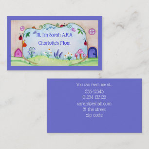 Fairy Doors Watercolor Mom Business Card