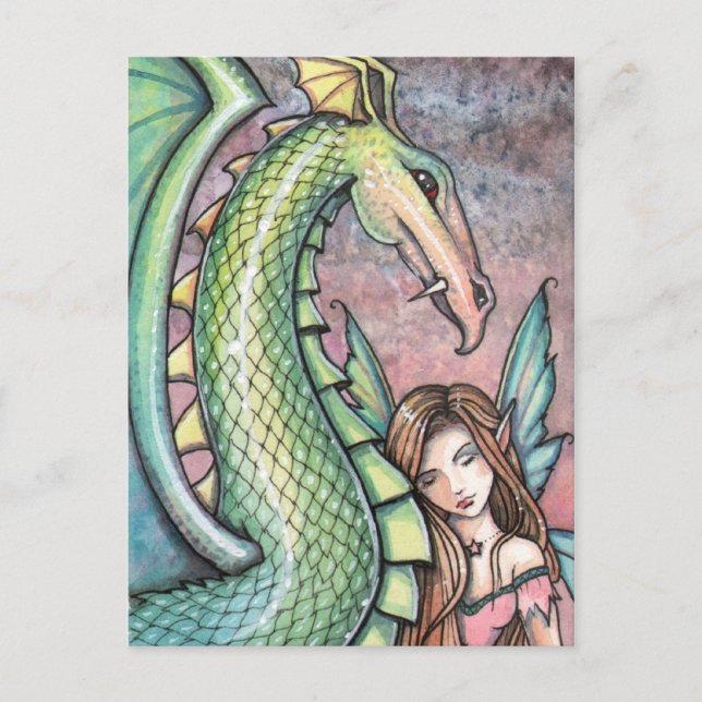 Fairy Dragon Postcard by Molly Harrison (Front)
