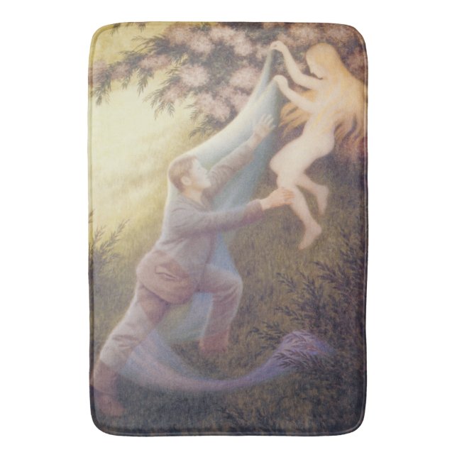 Fairy Dream (by Theodor Severin Kittelsen) Bath Mat (Front Vertical)