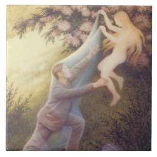 Fairy Dream (by Theodor Severin Kittelsen) Tile