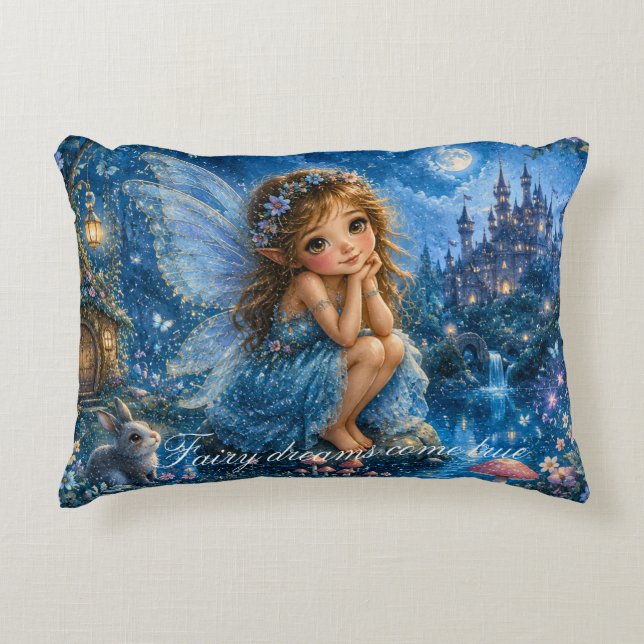 Fairy Dreams Come True Accent Pillow (Front)