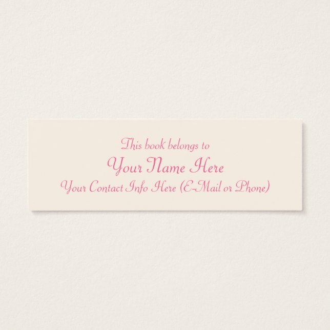 Fairy Dust Bookmark (Back)