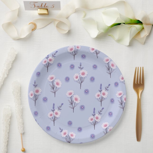 Fairy Dust Daisies Paper Plate (Wedding)