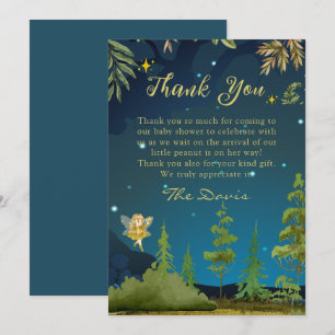 Fairy Enchanted Forest Baby Shower Thank You Card