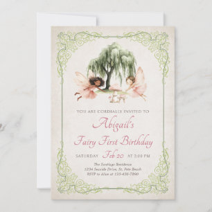 Fairy Enchanted Forest Garden Birthday Invitation