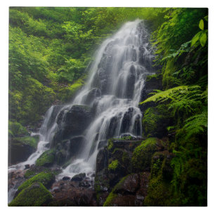 Fairy Falls   Colombia River Gorge Oregon. Tile