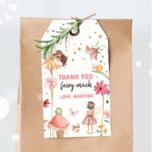 Fairy Favour Tags Enchanted Forest Girl Birthday