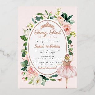 Fairy First 1st Birthday Rose Gold 