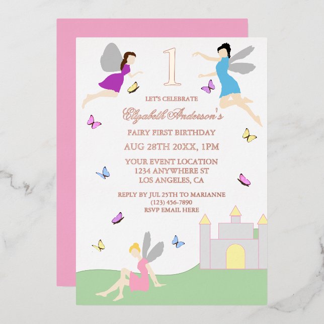 Fairy First Birthday (Front/Back)