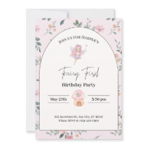 fairy first birthday 1st birthday invitations