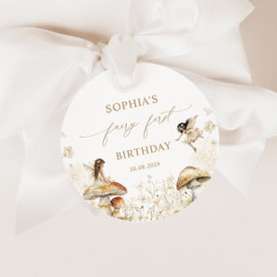 Fairy First Birthday Boho Favour Tags
