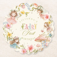 Fairy First Birthday Colorful Bright Wildflower