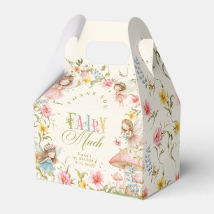Fairy First Birthday Enchanted Garden Thank you Favor Box